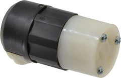 Leviton - 125 VAC, 20 Amp, 5-20R NEMA, Straight, Self Grounding, Industrial Grade Connector - 2 Pole, 3 Wire, 1 Phase, Nylon, Black, White - Exact Tooling