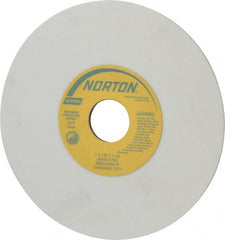 Norton - 7" Diam x 1-1/4" Hole x 1/8" Thick, I Hardness, 80 Grit Surface Grinding Wheel - Aluminum Oxide, Type 1, Medium Grade, 3,275 Max RPM, Vitrified Bond, No Recess - Exact Tooling