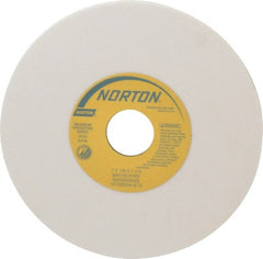 Norton - 7" Diam x 1-1/4" Hole x 1/8" Thick, K Hardness, 100 Grit Surface Grinding Wheel - Aluminum Oxide, Type 1, Fine Grade, 3,550 Max RPM, Vitrified Bond, No Recess - Exact Tooling