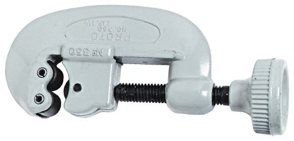 Proto - 1/8" to 1-1/8" Pipe Capacity, Screw Feed Tubing Cutter - Cuts Copper, Aluminum, Steel - Exact Tooling