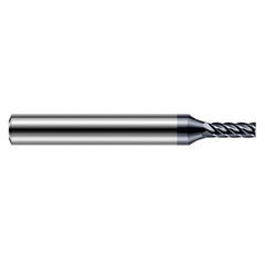 End Mills for Hardened Steels - 0.2500″ (1/4″) Cutter Diameter × 0.0050″ Radius × 0.7500″ (3/4″) Length of Cut Carbide Corner Radius End Mill for Hardened Steels, 5 Flutes, AlTiN Nano Coated - Exact Tooling