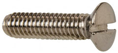 Value Collection - M4x0.70 Metric Coarse, 16mm OAL Slotted Drive Machine Screw - Oval Head, Grade 18-8 & A2 Stainless Steel, Uncoated, Without Washer - Exact Tooling