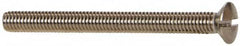 Value Collection - M4x0.70 Metric Coarse, 45mm OAL Slotted Drive Machine Screw - Oval Head, Grade 18-8 & A2 Stainless Steel, Uncoated, Without Washer - Exact Tooling