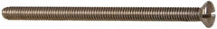 Value Collection - M4x0.70 Metric Coarse, 60mm OAL Slotted Drive Machine Screw - Oval Head, Grade 18-8 & A2 Stainless Steel, Uncoated, Without Washer - Exact Tooling
