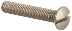 Value Collection - M5x0.80 Metric Coarse, 30mm OAL Slotted Drive Machine Screw - Oval Head, Grade 18-8 & A2 Stainless Steel, Uncoated, Without Washer - Exact Tooling