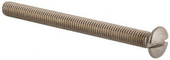 Value Collection - M5x0.80 Metric Coarse, 60mm OAL Slotted Drive Machine Screw - Oval Head, Grade 18-8 & A2 Stainless Steel, Uncoated, Without Washer - Exact Tooling
