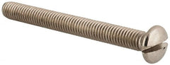 Value Collection - M6x1.00 Metric Coarse, 60mm OAL Slotted Drive Machine Screw - Oval Head, Grade 18-8 & A2 Stainless Steel, Uncoated, Without Washer - Exact Tooling
