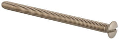 Value Collection - M6x1.00 Metric Coarse, 90mm OAL Slotted Drive Machine Screw - Oval Head, Grade 18-8 & A2 Stainless Steel, Uncoated, Without Washer - Exact Tooling
