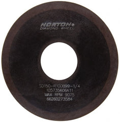 Norton - 4" Diam x 1-1/4" Hole x 1/16" Thick, 150 Grit Surface Grinding Wheel - Diamond, Type 1A1, Very Fine Grade, Resinoid Bond - Exact Tooling