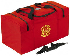 Ergodyne - 2 Pocket, 6750 Cubic Inch, 1000D Nylon Empty Gear Bag - 14 Inch Wide x 15 Inch Deep x 15 Inch High, Red, Fire and Rescue Logo, Model No. 5060 - Exact Tooling