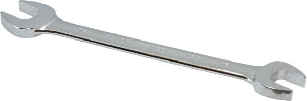 Blackhawk by Proto - 16mm x 17mm Standard Open End Wrench - 8-5/16" OAL, Double End, Chrome Finish, 15° Head Angle - Exact Tooling