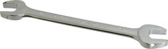 Blackhawk by Proto - 18mm x 19mm Standard Open End Wrench - 8-57/64" OAL, Double End, Chrome Finish, 15° Head Angle - Exact Tooling
