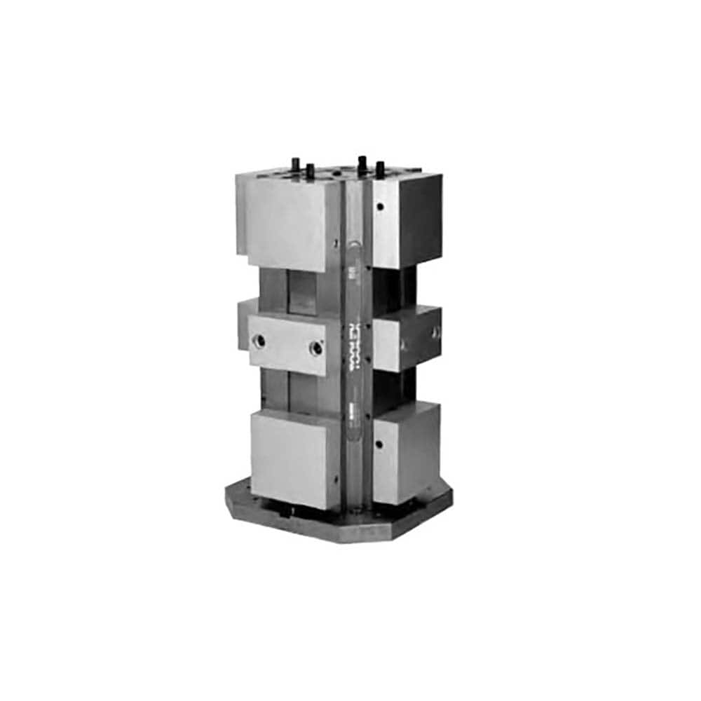 TE-CO - Machine Vises; Jaw Width (Inch): 19.5 ; Jaw Opening Capacity (Inch): 9 ; Orientation Type: Horizontal ; Number of Stations: 8 ; Base Motion Type: Stationary ; Operation Type: Manual - Exact Tooling