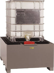 Little Giant - 400 Gallon Steel IBC Sump - 76 Inch Long x 51 Inch Wide x 29 Inch High, 1 Tote, 10,000 Lbs. Load Capacity, Include Pail Holder Shelf - Exact Tooling