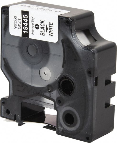 Dymo - 216" Long, White Vinyl Tape - For RHINO 4200, RHINO 5000, 5200, 6000, 6500 - Exact Tooling