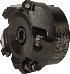 Kennametal - 2-1/2" Cut Diam, 3/4" Arbor Hole, 3.5mm Max Depth of Cut, 43° Indexable Chamfer & Angle Face Mill - 5 Inserts, OF.T 06L5... Insert, Right Hand Cut, 5 Flutes, Series KSOM Mini - Exact Tooling