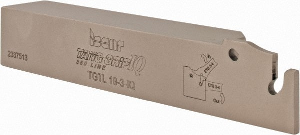 Iscar - TGT, Left Hand Cut, 1.75" Max Workpc Diam, TAG.. 6.., TAG.. 8.. Insert, Indexable Cutoff Toolholder - 3/4" Shank Width, 3/4" Shank Height, 4-1/2" OAL - Exact Tooling