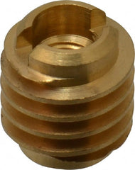 E-Z LOK - M4x0.7, Brass Knife Insert - 1/4" Drill, 1/4" Hole Diam, 3/8" Long, 1/2" Min Grip, M4 Hex - Exact Tooling