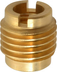 E-Z LOK - M8x1.25, Brass Knife Insert - 1/2" Drill, 1/2" Hole Diam, 5/8" Long, 3/4" Min Grip, M8 Hex - Exact Tooling