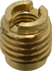 E-Z LOK - 1/4-28, Brass Knife Insert - 3/8" Drill, 3/8" Hole Diam, 1/2" Long, 0.6" Min Grip - Exact Tooling
