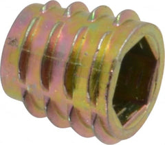 E-Z LOK - M8x1.25, Zinc Alloy Flush Hex Drive Insert - 7/16" Drill, 11mm Hole Diam, 0.512" Long, M8 Hex - Exact Tooling