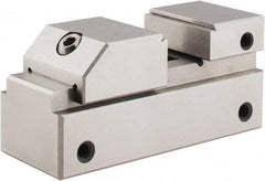 Interstate - 1" Jaw Width, 3/4" Jaw Opening Capacity, 1/2" Jaw Height, Toolmaker's Vise - Flat Jaw, 2.56" OAL x 2-1/2" OAH - Exact Tooling