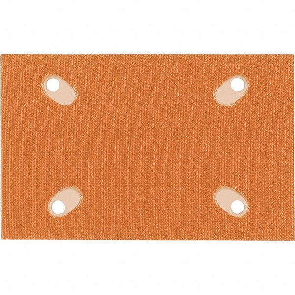 Dynabrade - 5 x 3-1/4" Rectangular Hook Face Backing Pad - Dynabug II Compatible, Screw Attachment, Nonvacuum Pad, 3/8" Thick, Medium Density, Short Nap - Exact Tooling