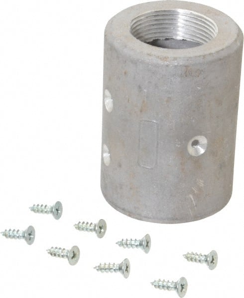 EVER-TITE Coupling Products - 1-1/4" Thread Sandblasting Nozzle Holder - 1-1/4" ID x 2-5/32" OD Hose, Aluminium - Exact Tooling