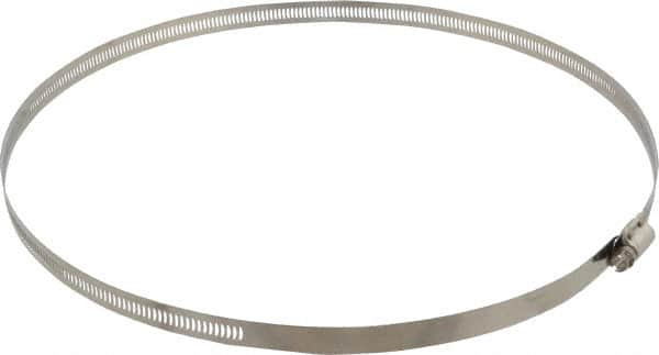 EVER-TITE Coupling Products - SAE Size 188, 2-1/2 to 12-1/4" Diam, Stainless Steel Worm Drive Clamp - 9/16" Wide, Material Grade 304 - Exact Tooling