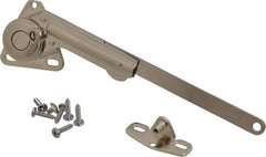 Sugatsune - 8-1/2" OAL x 7/8" Wide, 60 Lb/Inch Capacity, Adjustable Soft Down Stay - Right Side, 5mm Mounting Hole Diam, 90° Max Opening, Nickel Plated Steel & Zinc Alloy - Exact Tooling