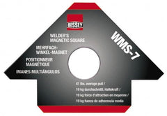 Bessey - 4-3/4" Wide x 9/16" Deep x 3-1/4" High Magnetic Welding & Fabrication Square - 41 Lb Average Pull Force - Exact Tooling