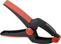 Bessey - 3" Jaw Opening Capacity, 2-3/4" Throat Depth, Spring Clamp - Plastic Body, Plastic Handle, Plastic Tip, 9" OAL - Exact Tooling