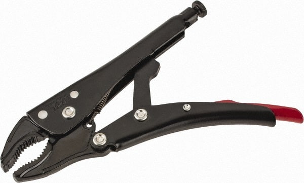 Proto - 7-15/32" OAL Curved Jaw Locking Pliers - 11/32" Jaw Width, 1-19/64" Jaw Depth, 1-21/32" Jaw Opening, Standard Handle - Exact Tooling