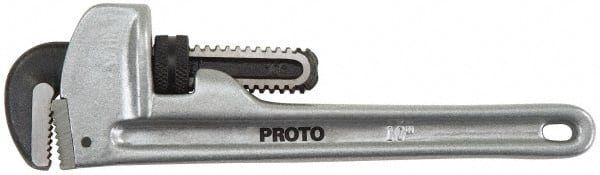 Proto - 12" Aluminum Straight Pipe Wrench - 6" Pipe Capacity - Exact Tooling
