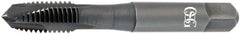 OSG - M5x0.80 Metric Coarse, 3 Flute, Bright Finish, Vanadium High Speed Steel Spiral Point Tap - Plug Chamfer, Right Hand Thread, 2-3/8" OAL, 7/8" Thread Length, 0.194" Shank Diam, 6H Class of Fit - Exact Tooling
