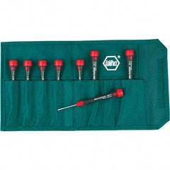 Wiha - 8 Piece Torx Screwdriver Set - Bit Sizes: Torx T1, T2, T3, T4, T5, T6, T-7 & T-8 - Exact Tooling