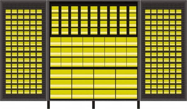 Valley Craft - 264 Bin Storage Cabinet - Steel, 72" Wide x 24" Deep x 84" High, Gray - Exact Tooling