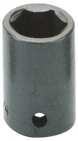 Armstrong - 1/2" Drive 18mm Standard Impact Socket - 6 Points, 1-17/32" OAL - Exact Tooling