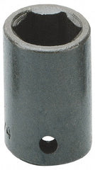 Armstrong - 1/2" Drive 18mm Standard Impact Socket - 6 Points, 1-17/32" OAL - Exact Tooling
