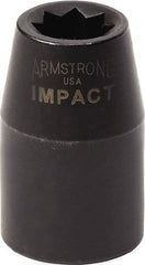 Armstrong - 1/2" Drive 3/8" Standard Impact Socket - 1-1/2" OAL - Exact Tooling