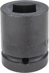 Armstrong - 1" Drive 1" Standard Impact Socket - 2-1/2" OAL - Exact Tooling