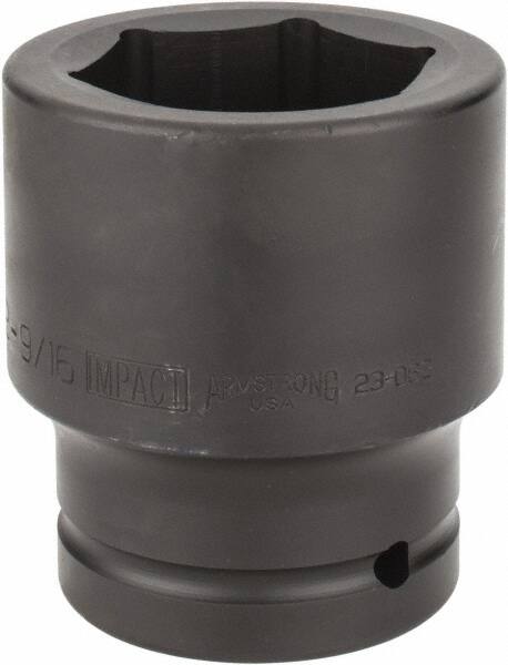 Armstrong - 1-1/2" Drive 2-9/16" Standard Impact Socket - 6 Points, 4-1/4" OAL - Exact Tooling