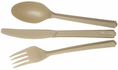 Ability One - Paper & Plastic Cups, Plates, Bowls & Utensils; Breakroom Accessory Type: Plastic Spoons ; Breakroom Accessory Description: Bio-Based Plastic Flatware - Exact Tooling