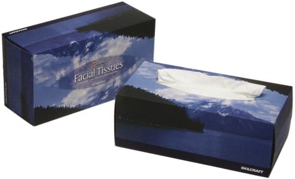 Ability One - Facial Tissue; Sheets per Box: 200 ; Container Style: Decorative Box ; Ply: 2 ; Tissue Color: White - Exact Tooling