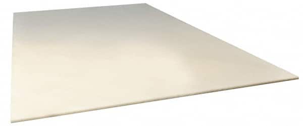 Made in USA - 3/4" Thick x 2' Wide x 2' Long, Polypropylene Sheet - White, Shore D-72 Hardness, ±5% Tolerance - Exact Tooling