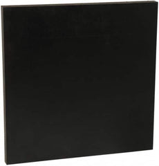 Made in USA - 1" Thick x 1' Wide x 1' Long, Recycled UHMW Sheet - Black, Shore D-67 Hardness, ±0.020 Tolerance - Exact Tooling