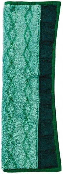 Rubbermaid - 17-1/2" Long x 12" Wide Microfiber Dust Mop Pad - Quick Connect, Green - Exact Tooling