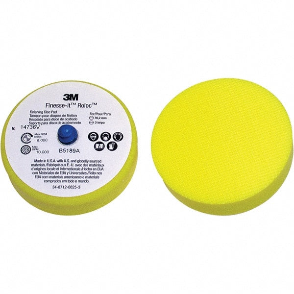 3M - 3" Diam Disc Backing Pad - 6,000 RPM - Exact Tooling