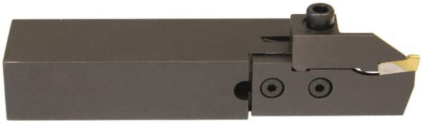 Hertel - HCE, Left Hand Cut, 1-5/8" Max Workpc Diam, Indexable Cutoff Toolholder - 0.812 Max Depth of Cut, 25.4mm Shank Width, 1/2" Shank Height, 4-1/2" OAL - Exact Tooling