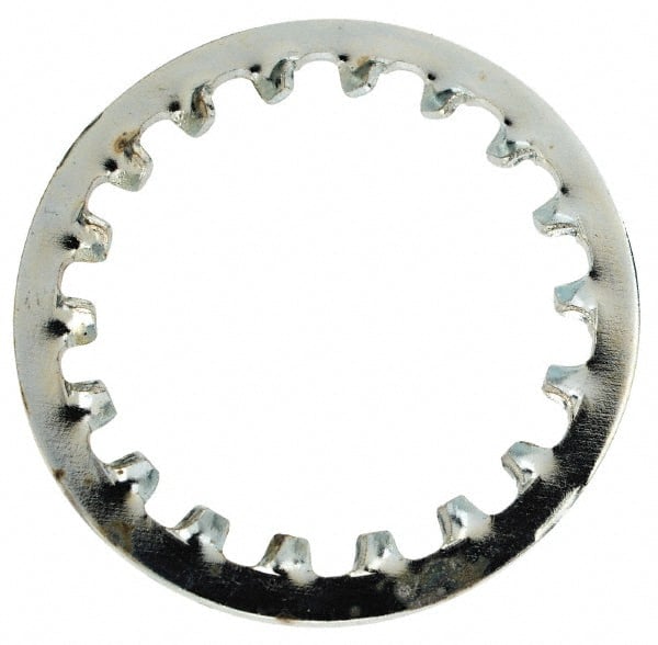Value Collection - 5/8" Screw, 0.7" ID, Steel Internal Tooth Lock Washer - 0.968" OD, Zinc-Plated, Grade 1075 - Exact Tooling